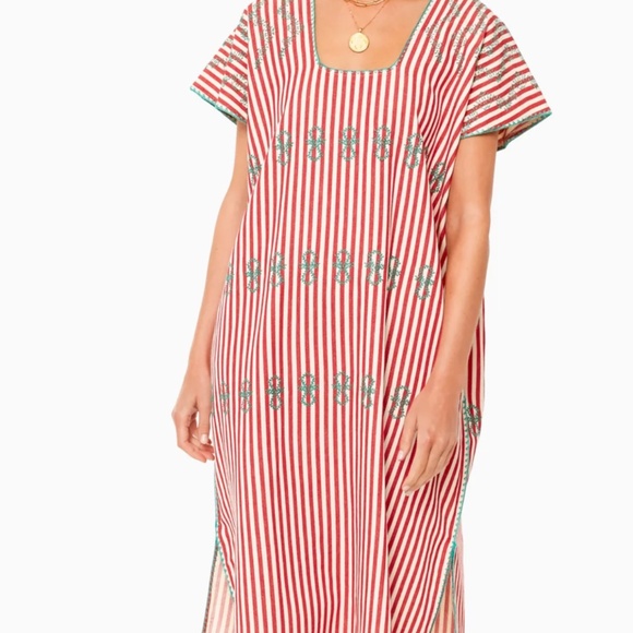 Tuckernuck NWT caftan swim cover up resort size XS lounge midi S/M holiday - Picture 4 of 4